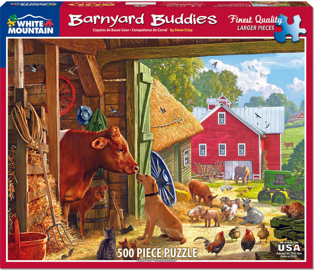 Barnyard Buddies - 500 Piece - White Mountain Puzzles