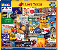 I Love Texas - 1000 Piece - White Mountain Puzzles