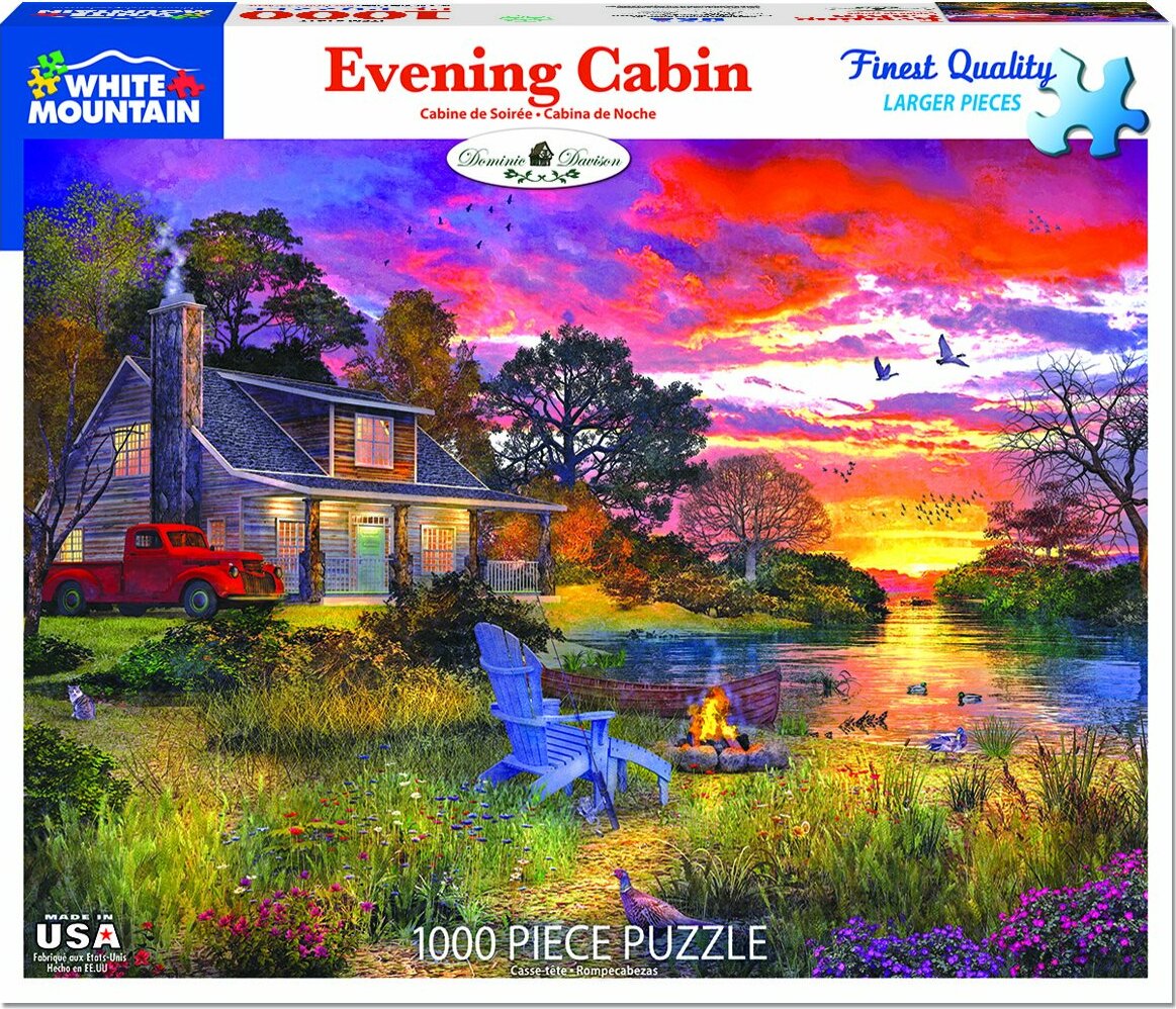 Evening Cabin - 1000 Piece - White Mountain Puzzles