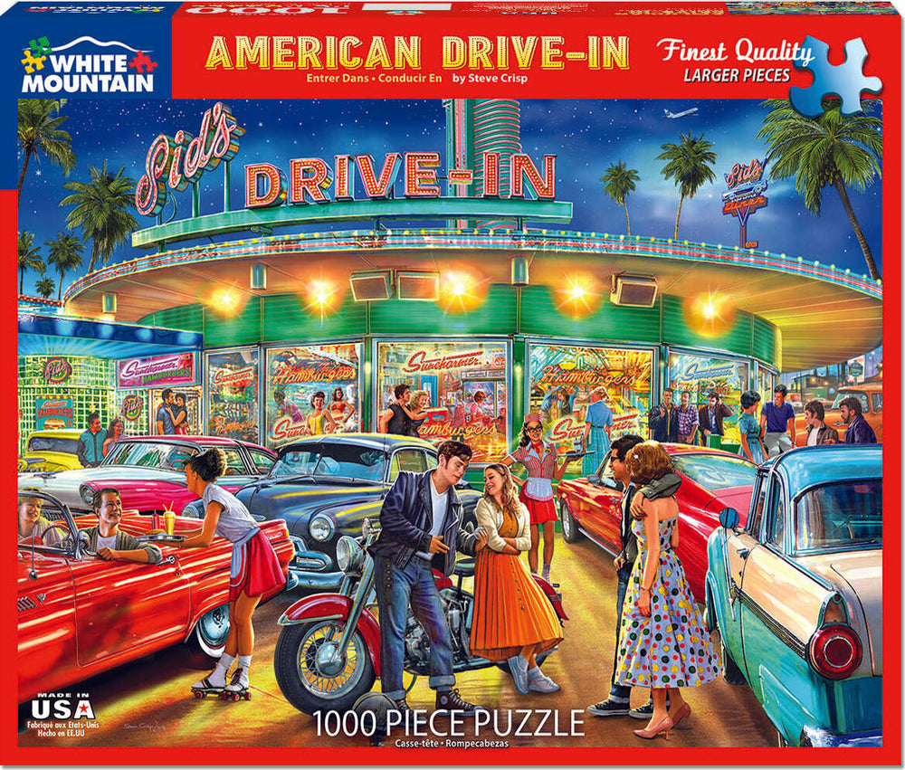 American Drive-In - 1000 Piece - White Mountain Puzzles