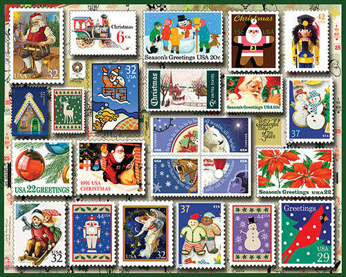 Holiday Stamps - 500 Piece - White Mountain Puzzles