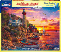 Lighthouse Sunset - 1000 Piece - White Mountain Puzzles