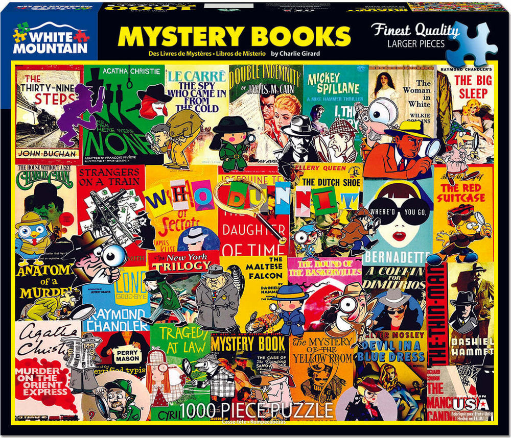 Mystery Books - 1000 Piece - White Mountain Puzzles