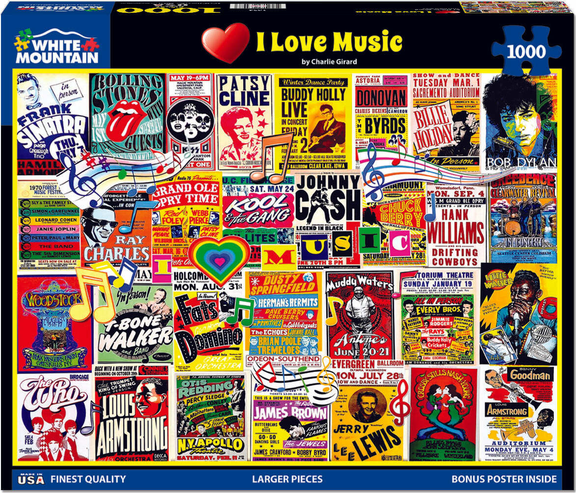 I Love Music - 1000 Piece - White Mountain Puzzles