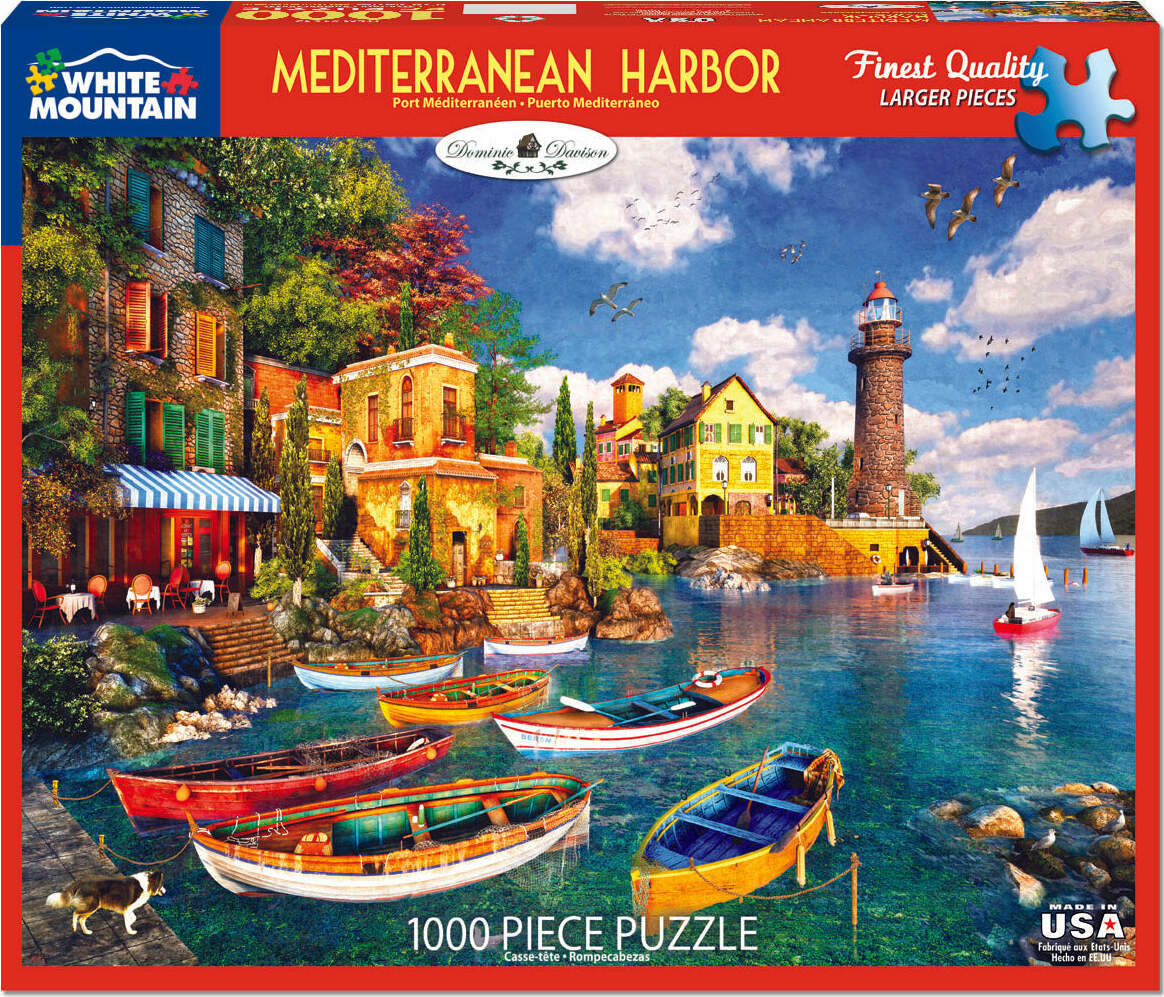 Mediterranean Harbor - 1000 Piece Jigsaw Puzzle