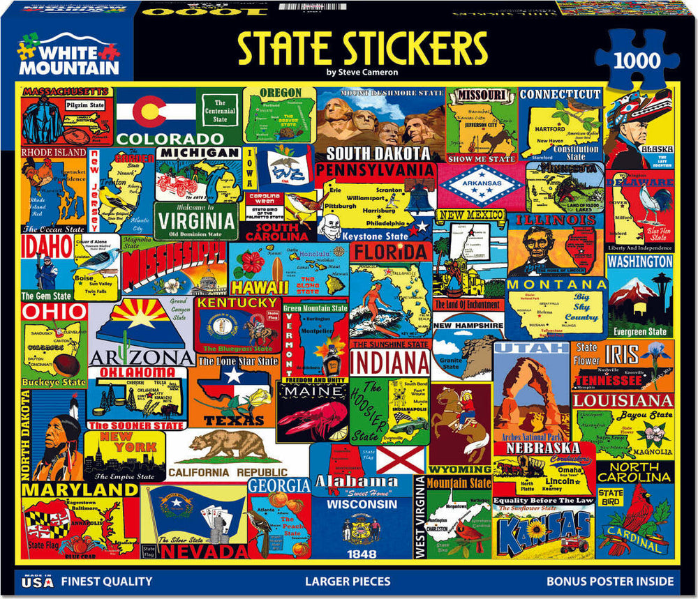 State Stickers - 1000 Piece