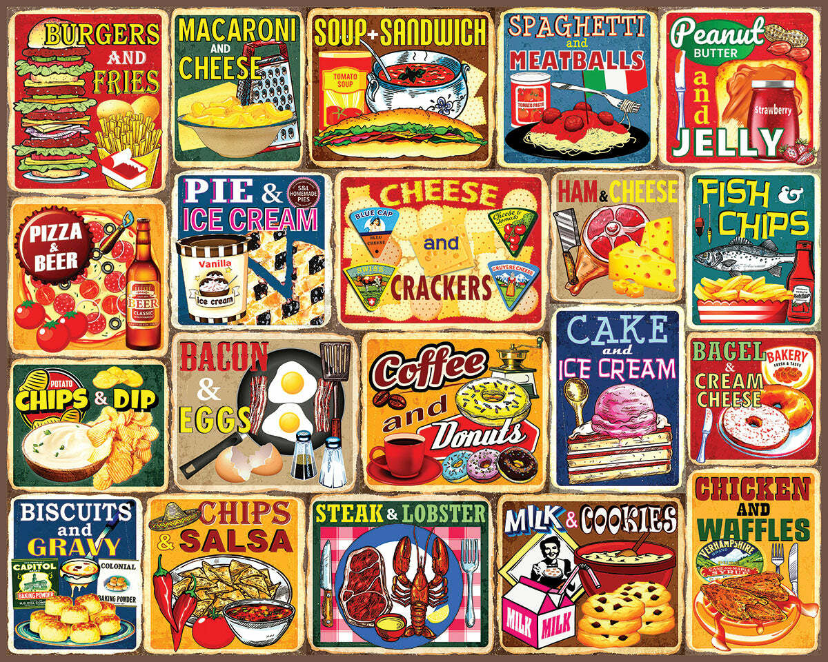 Classic Food Combos - 1000 Piece Jigsaw Puzzle