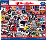 I Love Hockey - 1000 Piece Jigsaw Puzzle