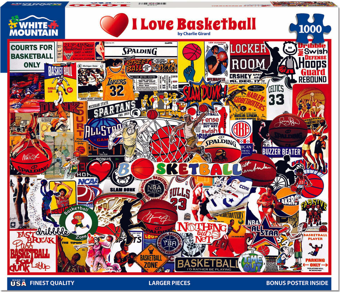 I Love Basketball - 1000 Piece Jigsaw Puzzle