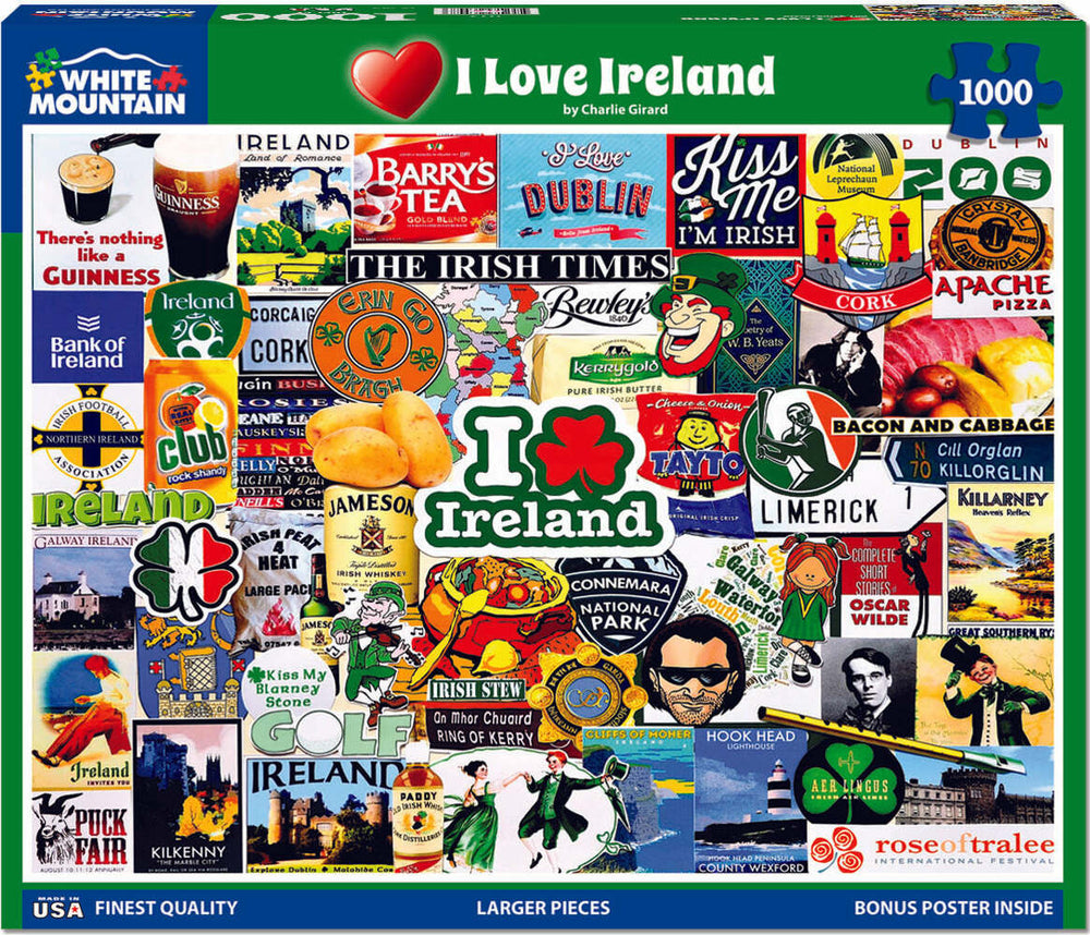 I Love Ireland - 1000 Piece Jigsaw Puzzle