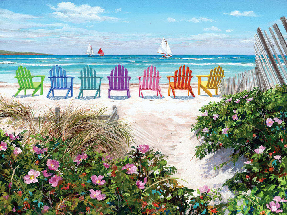 Rainbow Chairs - 500 Piece Jigsaw Puzzle