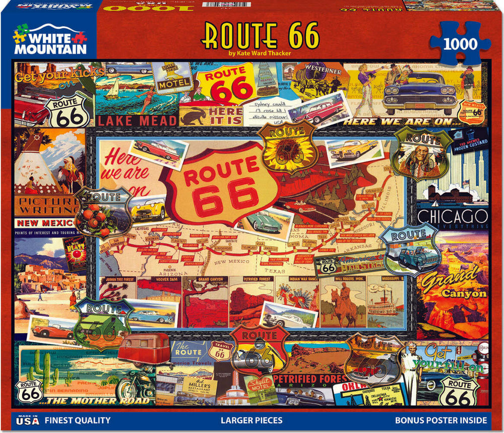 Route 66 - 1000 Piece - White Mountain Puzzles