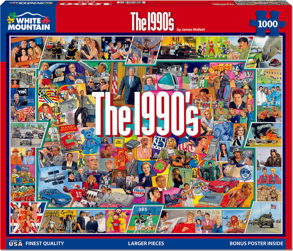 The Nineties - 1000 Piece - White Mountain Puzzles