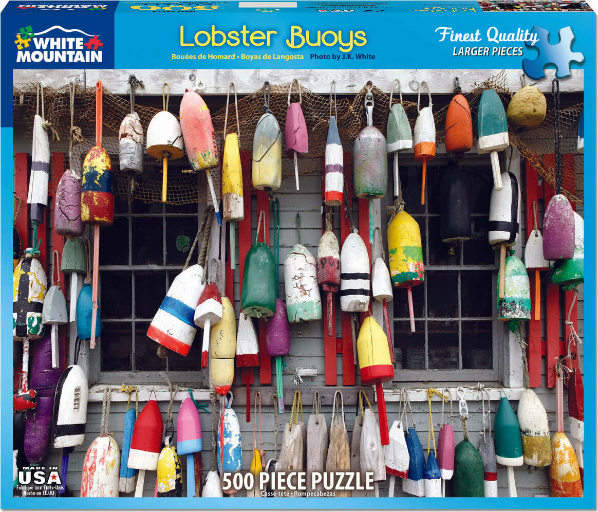 Lobster Buoys - 500 Piece - White Mountain Puzzles