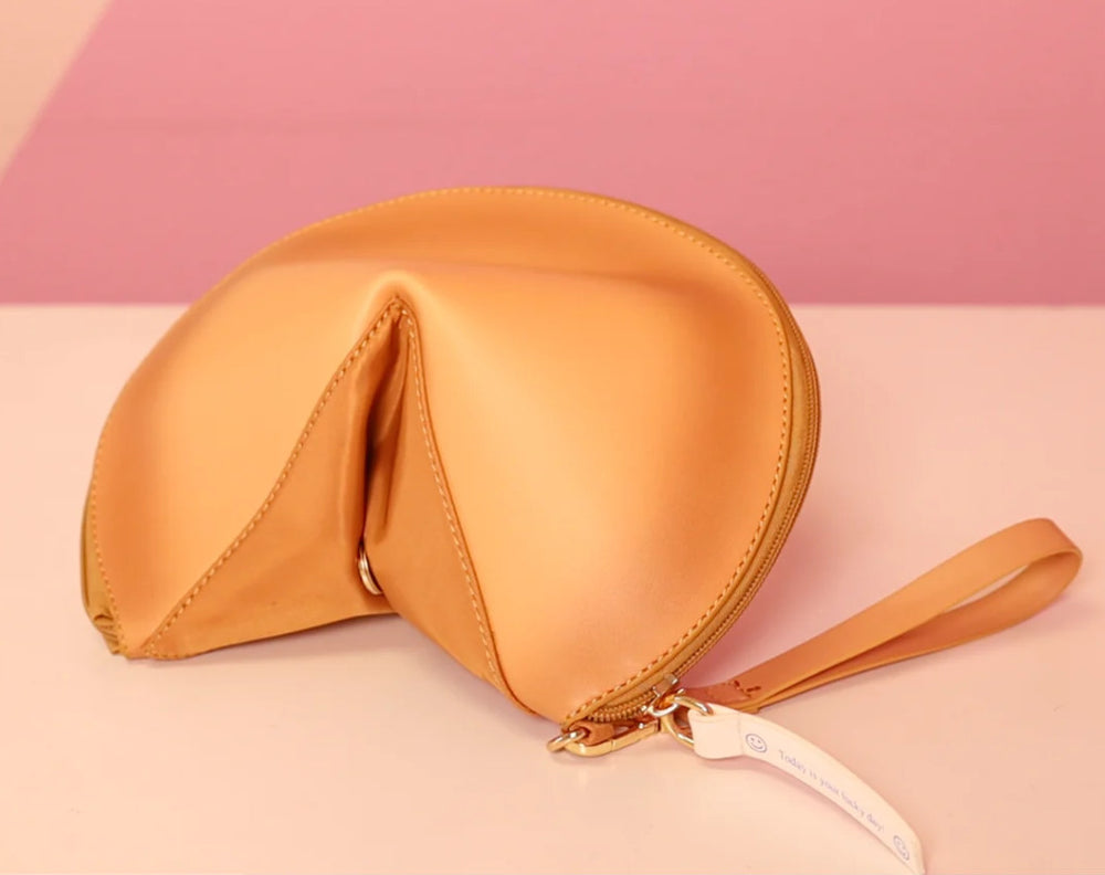 Fortune Cookie Clutch with Strap