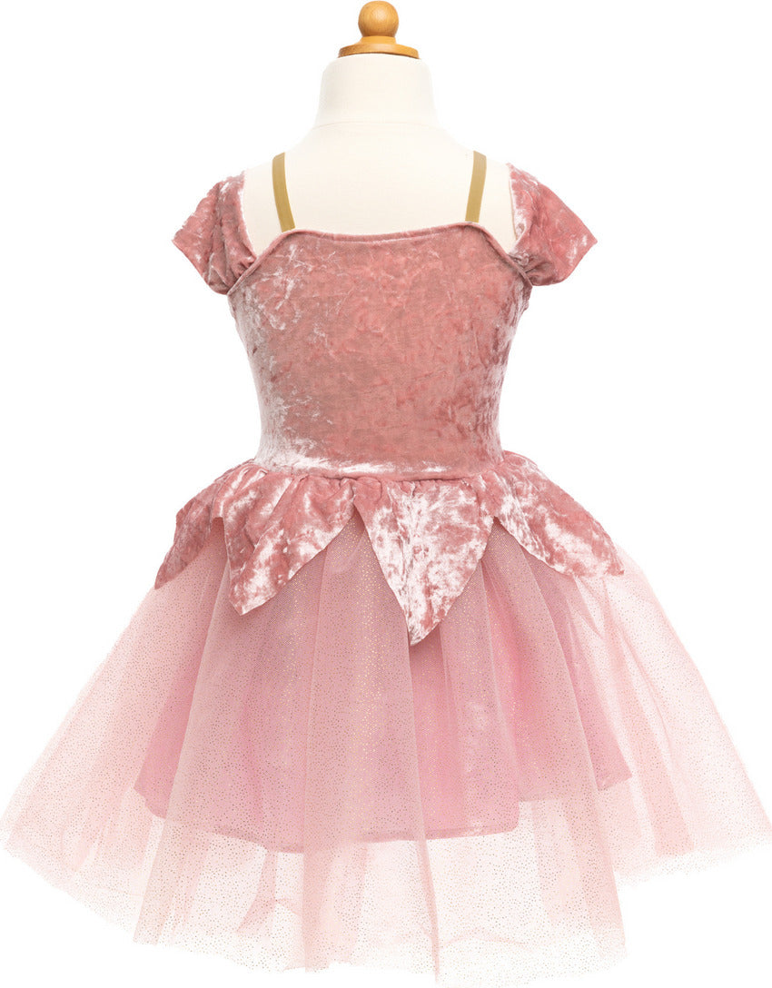 Holiday Ballerina Dress, Dusty Rose (Size 3-4)