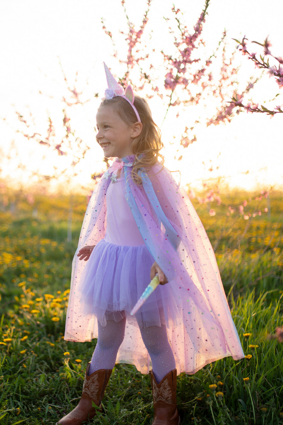 Rainbow Unicorn Cape & Headband, Multi