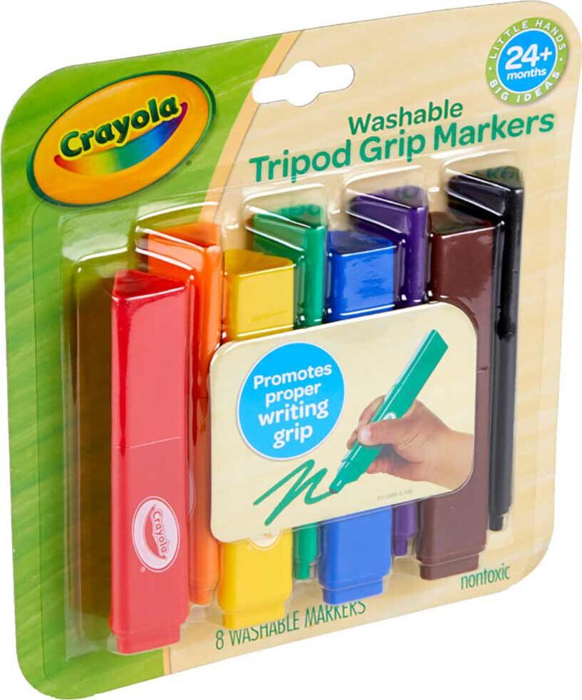 8 Ct Washable Tripod Grip Markers