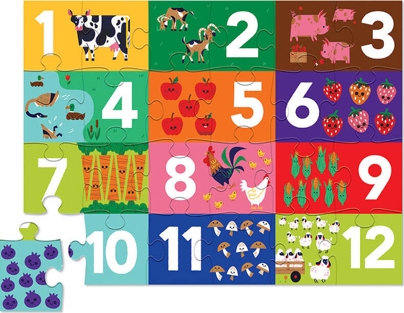 24-Piece Puzzle Case - Barnyard 123