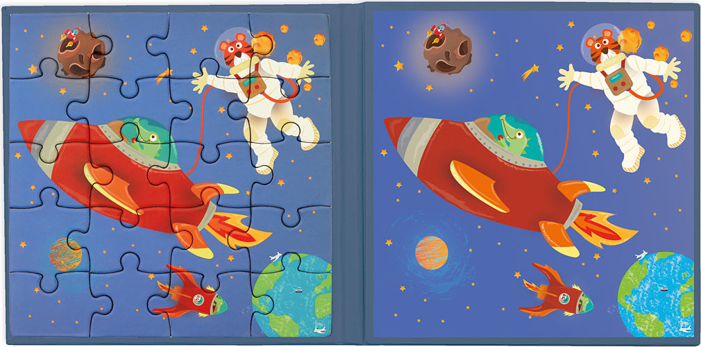 Magnetic Puzzle Book To Go - Space
