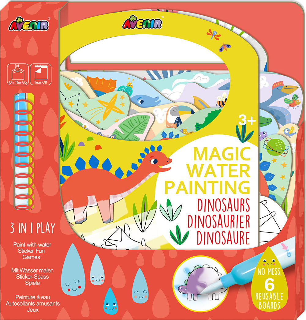 Magic Water Painting - Book - Dinosaurs