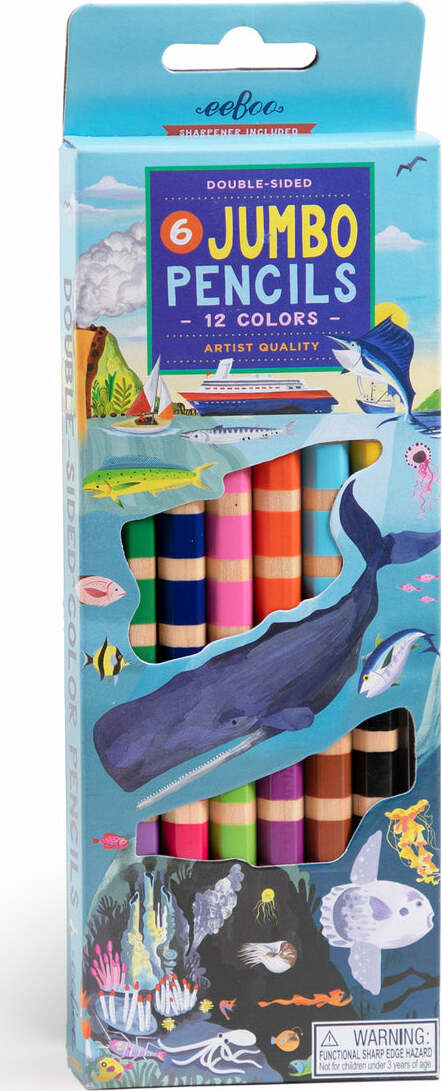 Under the Sea 6 Jumbo Double-Sided Color Pencils