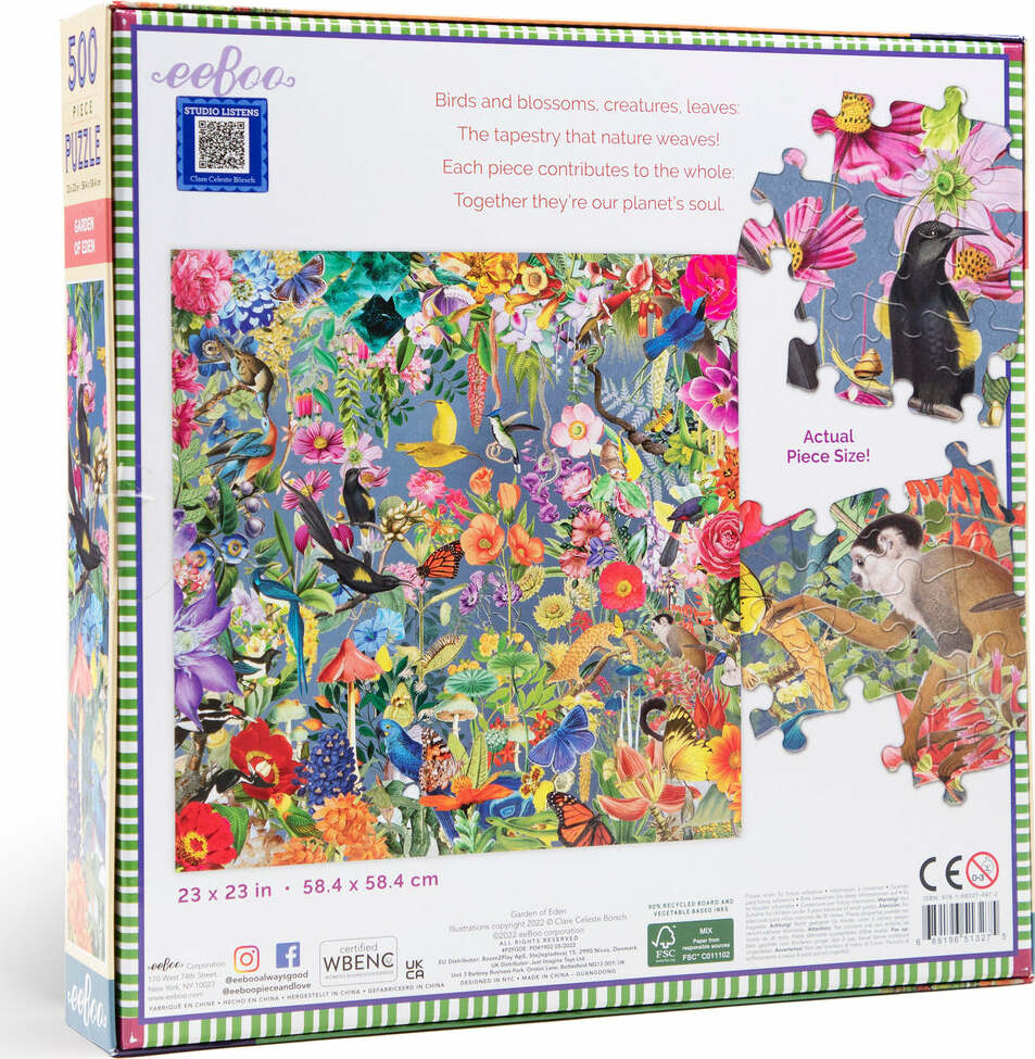 Garden of Eden 500 Piece Square Puzzle