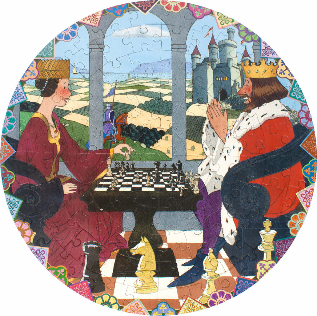 Queen's Gambit 100 Piece Round Puzzle