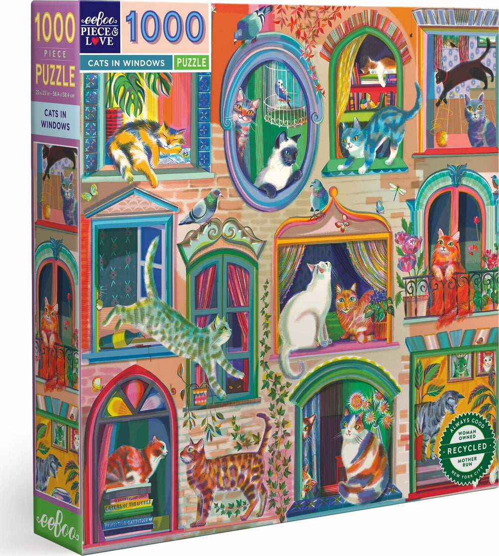 Cats in Windows 1000 Piece Puzzle