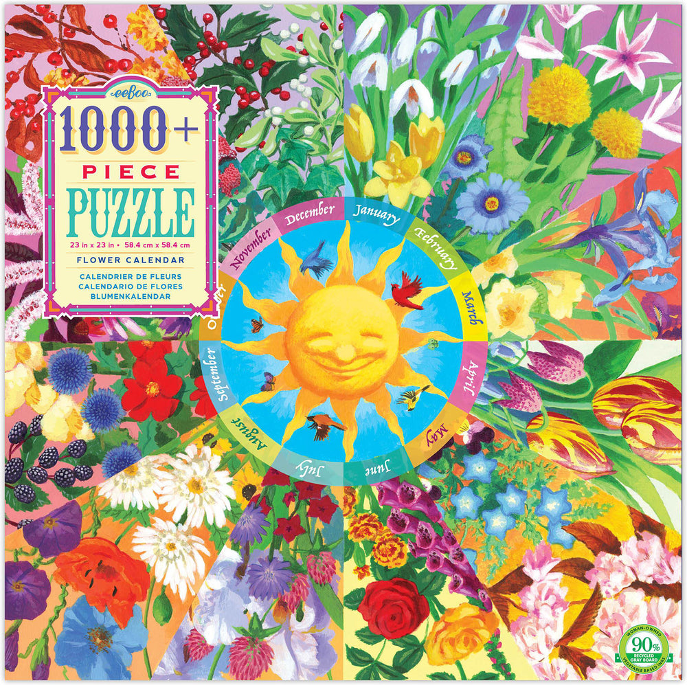 Flower Calendar 1000 Piece Puzzle
