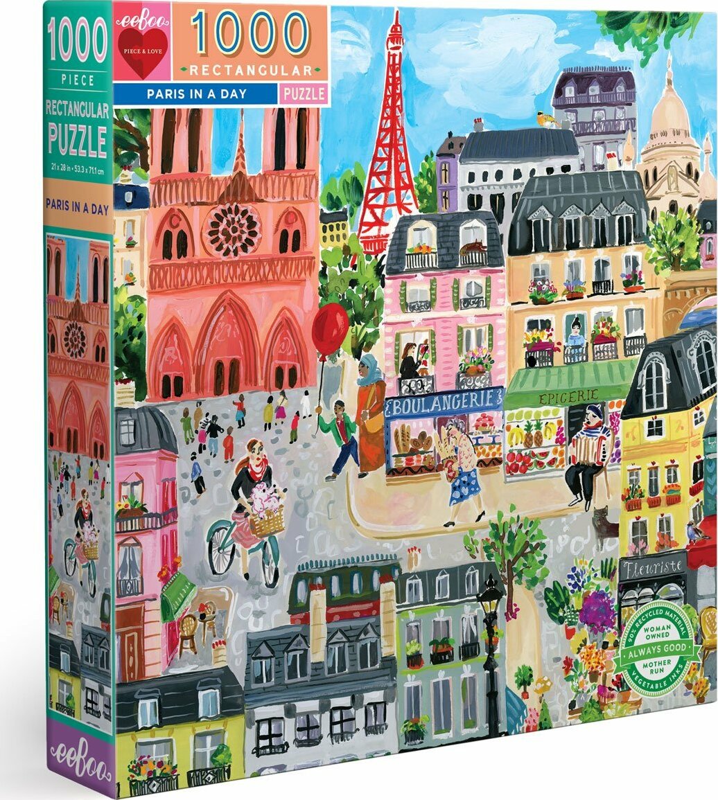 Paris In A Day 1000 Piece Rectangle Puzzle