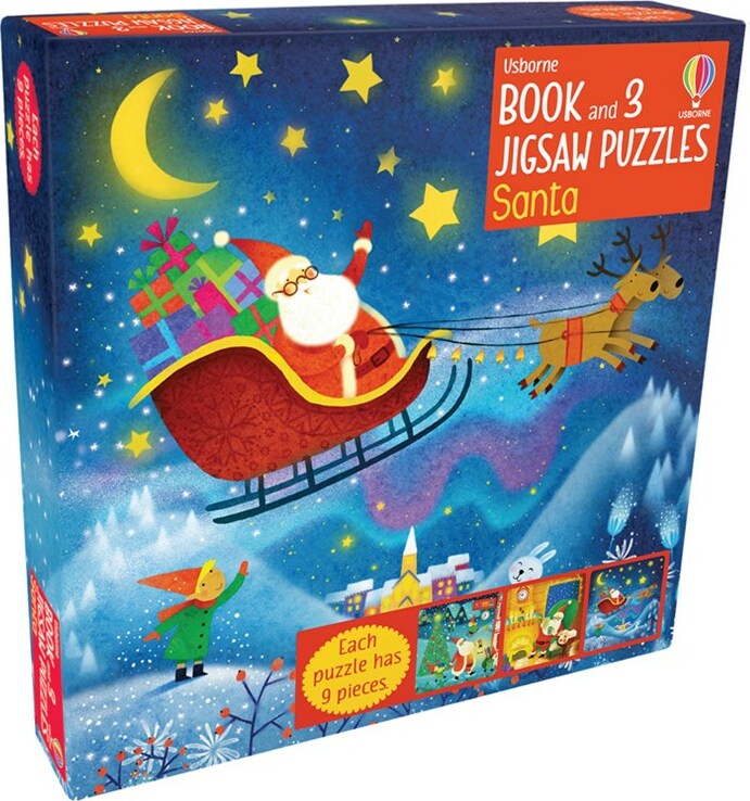 Santa - Book & 3 Jigsaw Puzzles