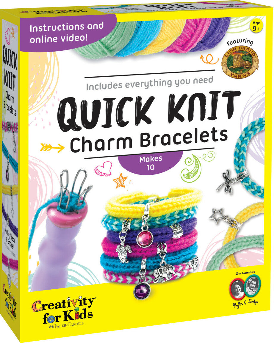 Quick Knit Charm Bracelets