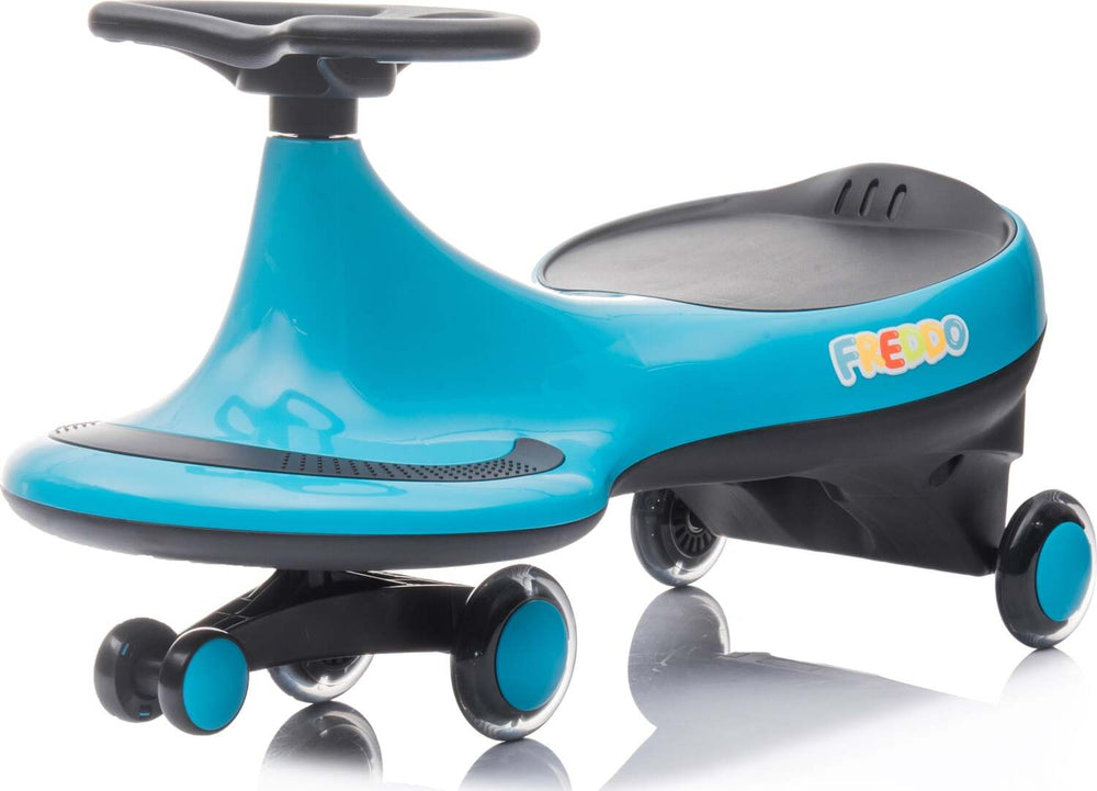 Freddo Toys Swing Car with Flashing Wheels (Blue)