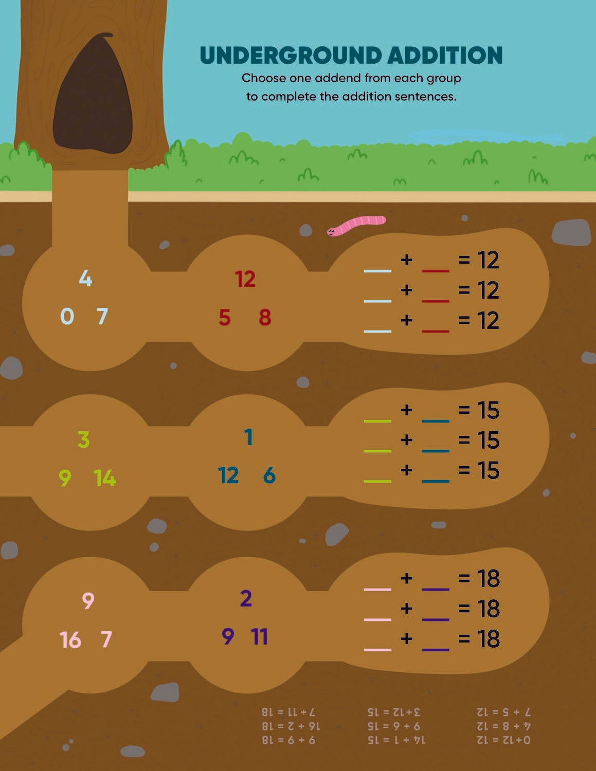 Learn by Sticker: Addition and Subtraction: Use Math to Create 10 Baby Animals!