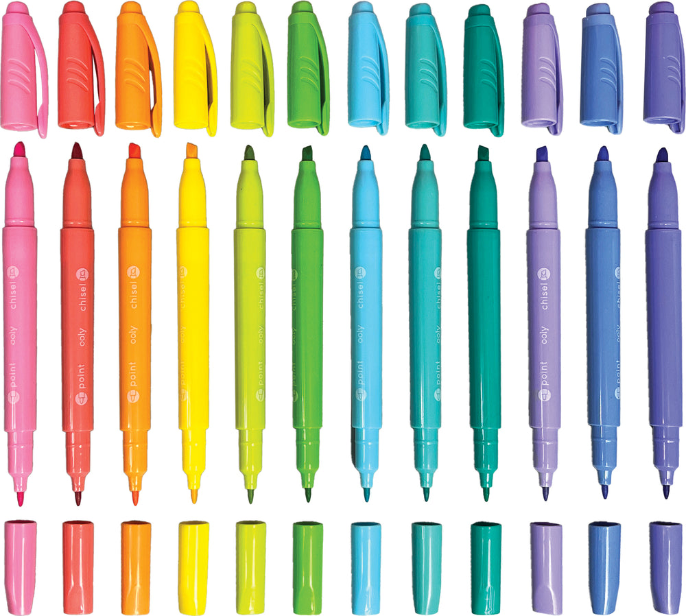 Pastel Hues Markers - Set of 12