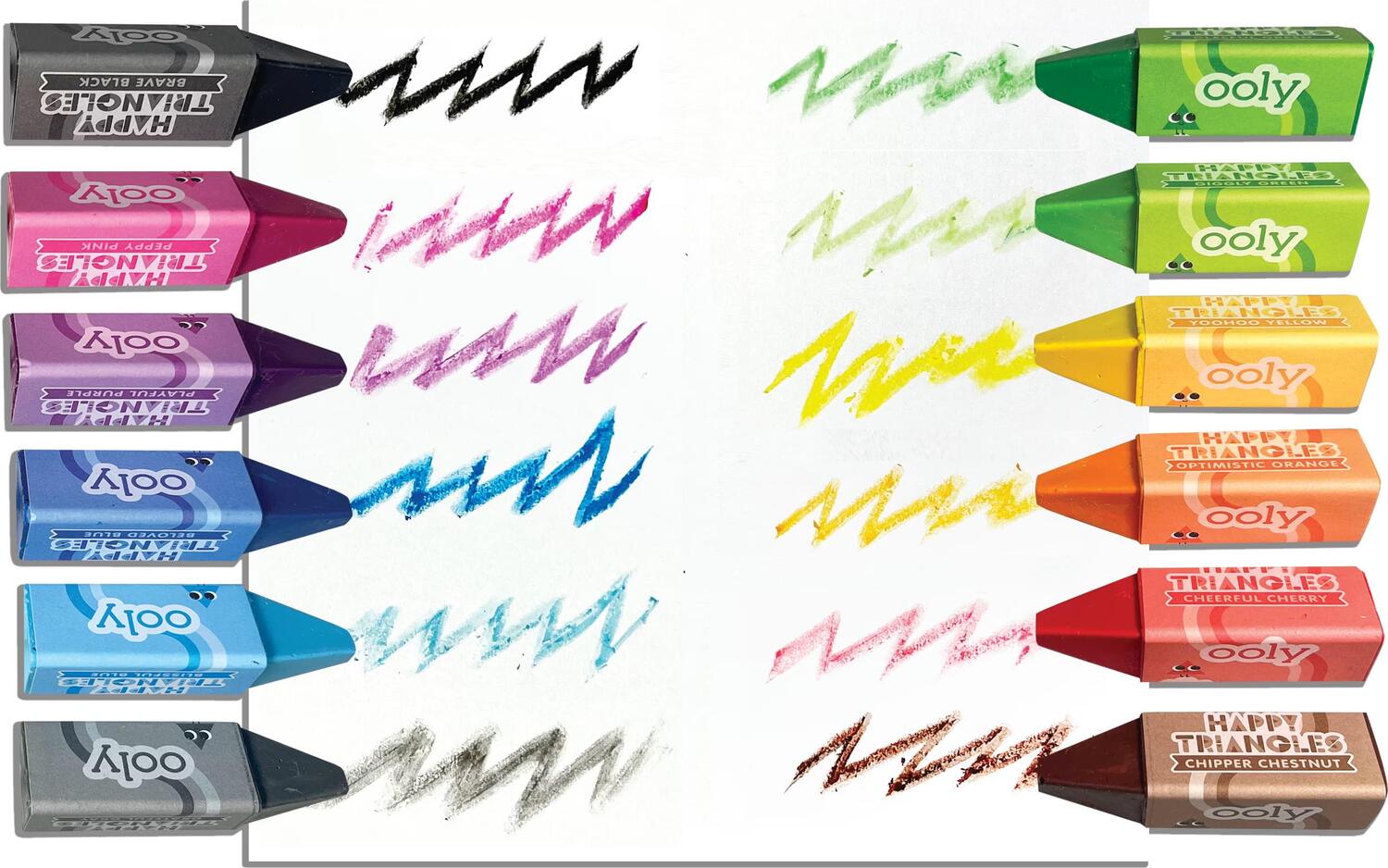 Happy Triangles Jumbo Crayons - Set of 12