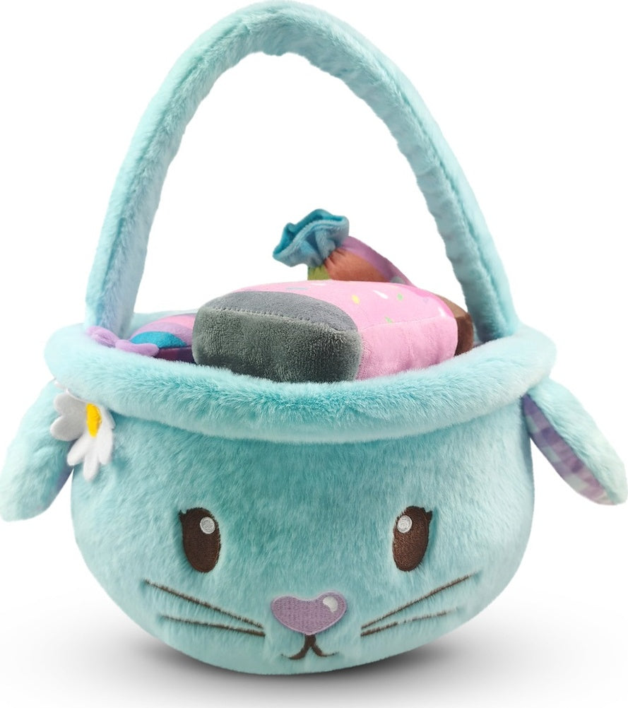 Too Sweet Bunny Basket Plush