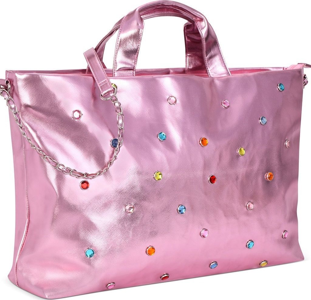 Pink Candy Gem Overnight Bag