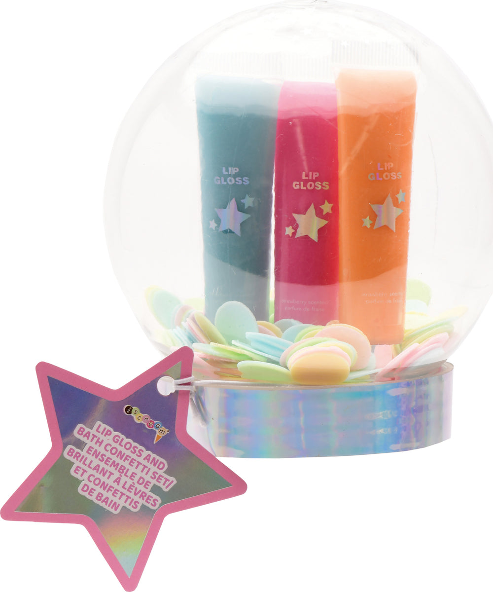 Winter Wonderland Lip Gloss And Bath Confetti Set