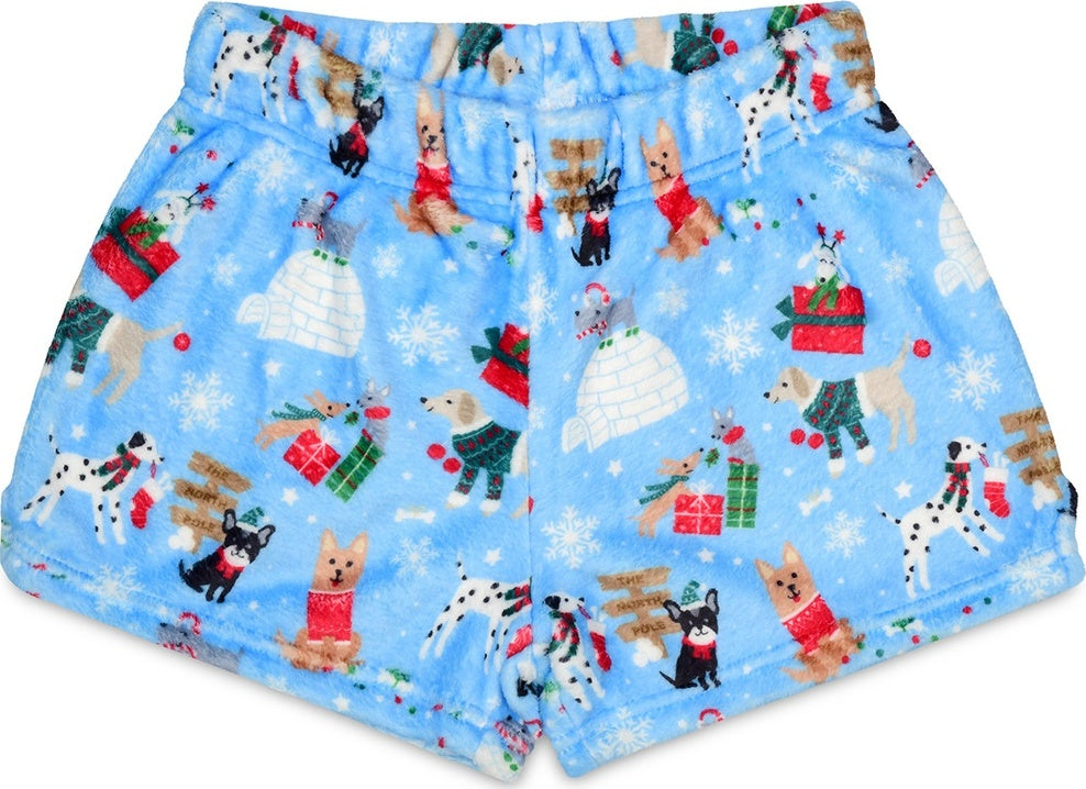 Holiday Hounds Plush Shorts (X-Small)