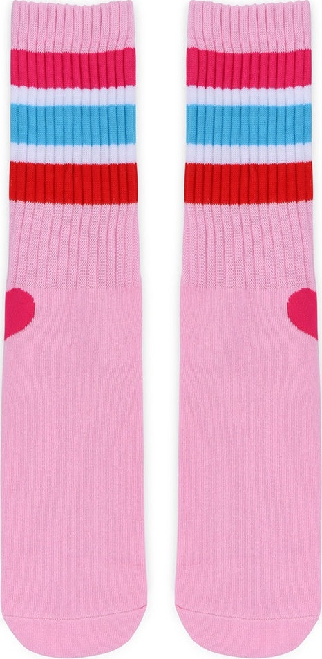 Pink Striped Socks