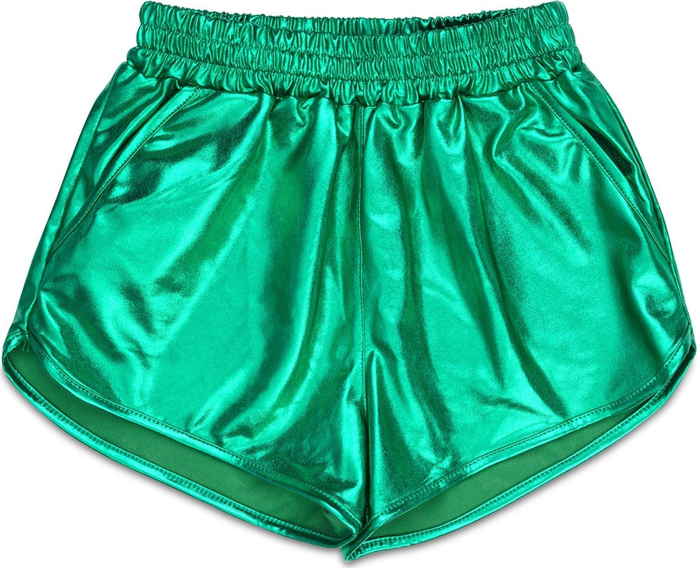 Green Metallic Shorts (Large)