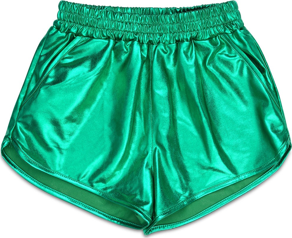 Green Metallic Shorts (Medium)