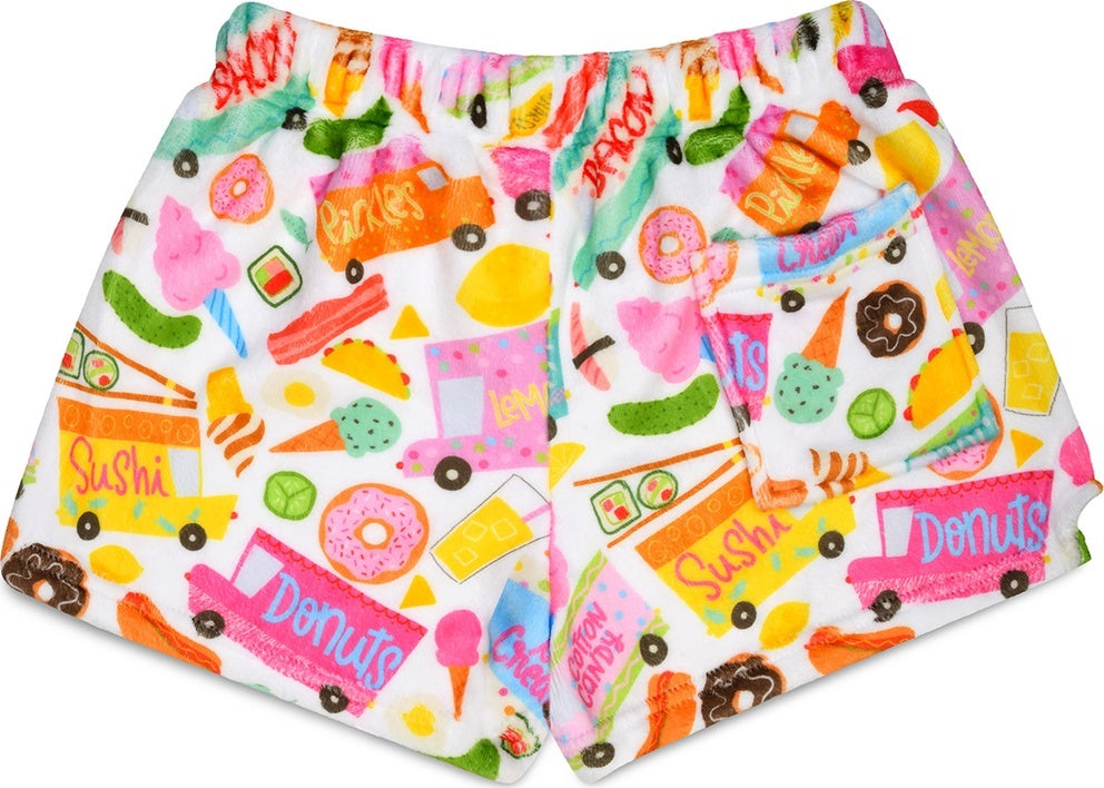 Food Truck Fun Plush Shorts (Large)