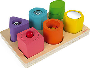 I Wood Shapes  Sounds 6-block Puzzle