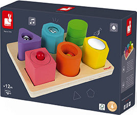 I Wood Shapes  Sounds 6-block Puzzle