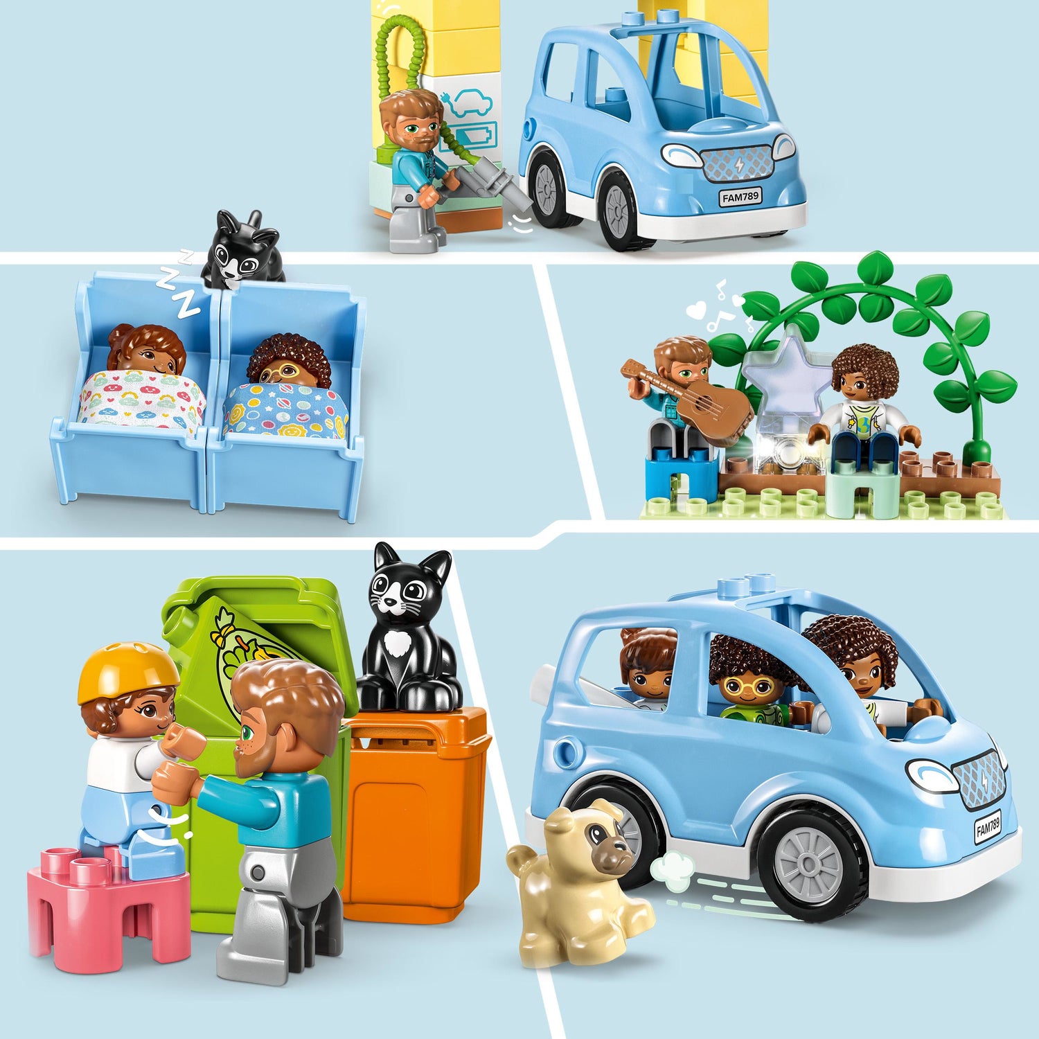 LEGO® DUPLO 3 in 1 Family House Set with Toy Car