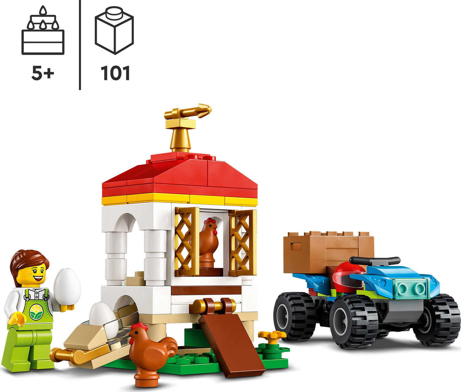 LEGO® City Chicken Henhouse Farm Toy for Kids