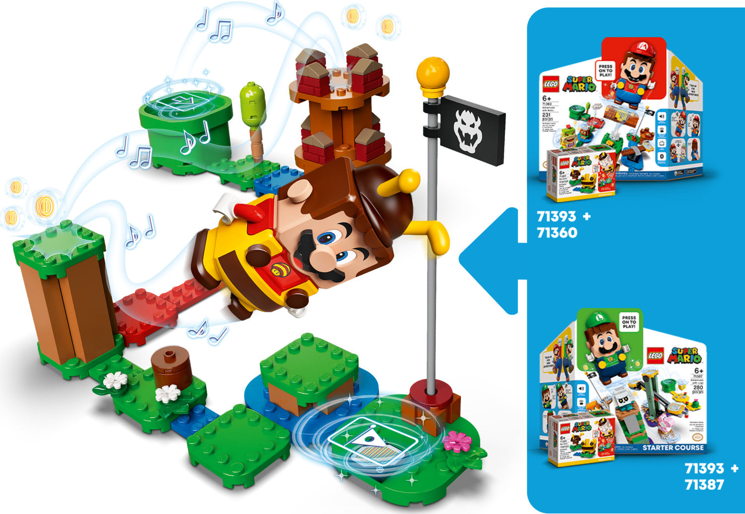 Power up best sale lego mario